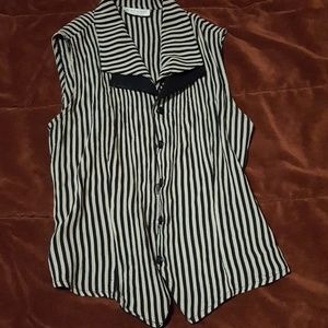 Stripped blouse button down
